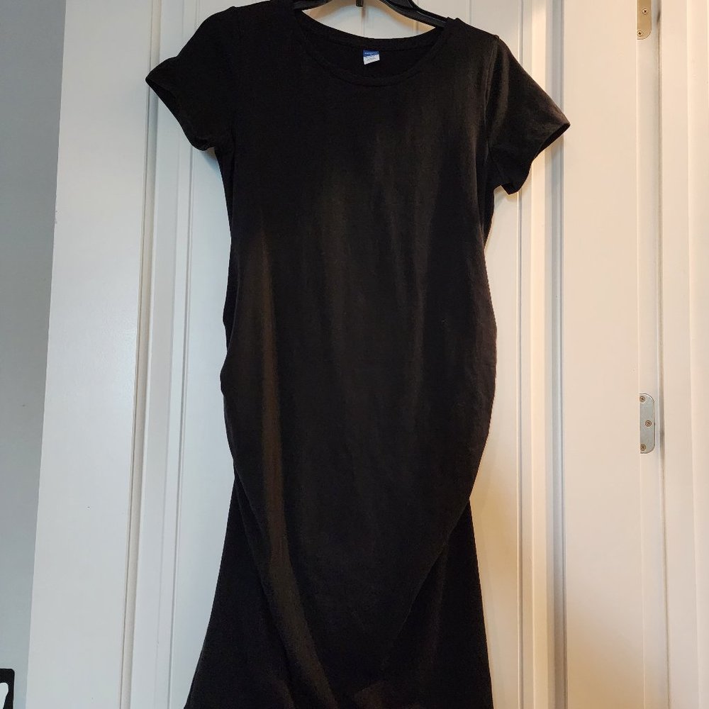 Old Navy Bodycon Maternity Dress Black Medium